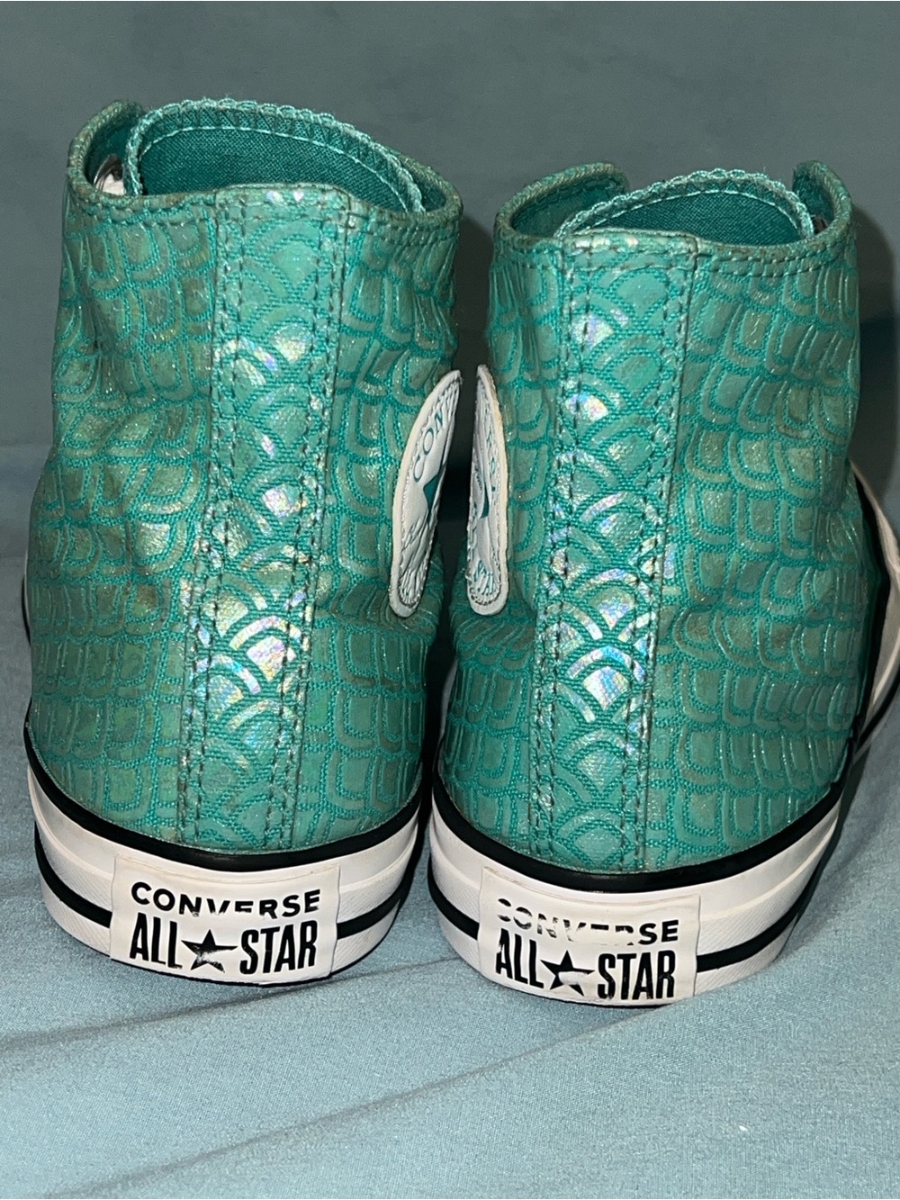 Converse Chuck Taylor All Star High Top Turquoise Mermaid Scale - Picture 4 of 11
